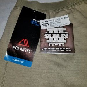 NWT Polartec Power Dry Gen III L2 Bottom Ex-Large Regular Tan